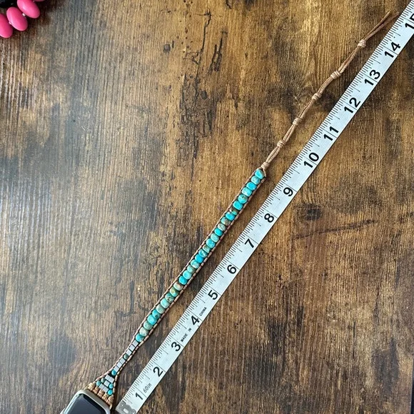Turquoise Boho Natural Stone Apple Watch Strap - Picture 11 of 11